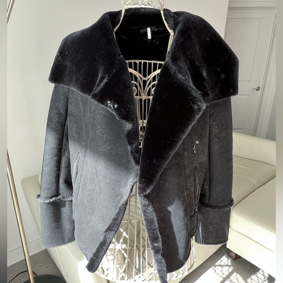 Free People Faux Shearling Moto Jacket - Picture 2 of 14